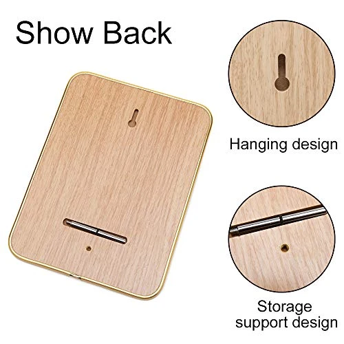 YEAKE Desk Table Stand Mirror For Make Up,Gold Hanging Wall Mirror Office With Metal Frame & Simple Bracket Can Be Assembled.(Rectangle) 4 YEAKE Desk Table Stand Mirror For Make Up,Gold Hanging Wall Mirror Office With Metal Frame & Simple Bracket Can Be Assembled.(Rectangle) - Image 2