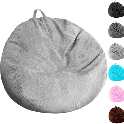 Bean Bag Chair Cover (No Filler) Washable Ultra Soft Corduroy Sturdy Zipper Beanbag Cover For Organizing Plush Toys Or Textile, Sack Bean Bag For Kids, Adults, Teens 17 Bean Bag Chair Cover (No Filler) Washable Ultra Soft Corduroy Sturdy Zipper Beanbag Cover For Organizing Plush Toys Or Textile, Sack Bean Bag For Kids, Adults, Teens - Image 15