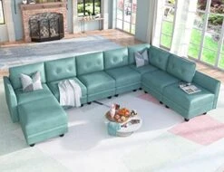 LLappuil Modular Sofa Sectioanl Couch With Storage, Convertible 6 Seater L Shaped Modular Chaise Sofa With Ottoman, Denim Blue 27 LLappuil Modular Sofa Sectioanl Couch With Storage, Convertible 6 Seater L Shaped Modular Chaise Sofa With Ottoman, Denim Blue -Amazon Store 51UrITkZ0RL. AC