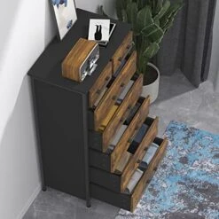 IKNEO 7 Drawer Tall Dresser, Industrial Wood Storage Dresser Clothes Organizer, Sturdy Steel Frame, Storage Dresser For Bedroom 12 IKNEO 7 Drawer Tall Dresser, Industrial Wood Storage Dresser Clothes Organizer, Sturdy Steel Frame, Storage Dresser For Bedroom -Amazon Store 51UttPkkaGL