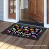 Briarwood Lane Rainbow Pawprints Doormat Welcome 30" X 18"