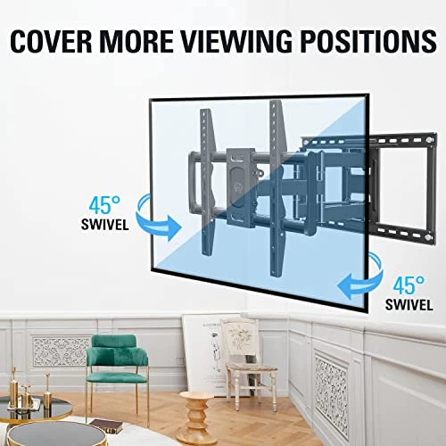 Mounting Dream UL Listed TV Wall Mount Bracket For Most 42-90 Inch TVs, Full Motion TV Mount With Articulating Arms, Max VESA 600x400mm And 132 Lbs, Fits 16", 18", 24" Studs, MD2298 7 Mounting Dream UL Listed TV Wall Mount Bracket For Most 42-90 Inch TVs, Full Motion TV Mount With Articulating Arms, Max VESA 600x400mm And 132 Lbs, Fits 16", 18", 24" Studs, MD2298 - Image 5
