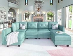 LLappuil Modular Sofa Sectioanl Couch With Storage, Convertible 6 Seater L Shaped Modular Chaise Sofa With Ottoman, Denim Blue 22 LLappuil Modular Sofa Sectioanl Couch With Storage, Convertible 6 Seater L Shaped Modular Chaise Sofa With Ottoman, Denim Blue -Amazon Store 51V4nKTInmL. AC