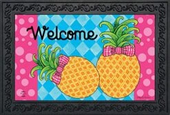 Briarwood Lane Pineapple Welcome Spring Doormat Indoor Outdoor 30" X 18"