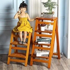 ATAAY Ladders Telesstep Ladder,Folding Step,Wooden Lightweight And Foldable For Child Adult/Black -Amazon Store 51VQZdG7eSS