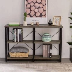 GRELO HOME Foyer Tables For Entryway, Rustic Narrow Console Table For Living Room, 3-Tier Industrial Sofa Table, 39 Inch Gray Oak 18 GRELO HOME Foyer Tables For Entryway, Rustic Narrow Console Table For Living Room, 3-Tier Industrial Sofa Table, 39 Inch Gray Oak -Amazon Store 51VSnNirX6L