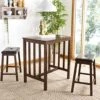 Safavieh Home Collection Ilana 3 Piece Pub Set, Chestnut And Black -Amazon Store 51VcOZdGYhL