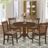 East West Furniture HLNO5-MAH-C Dining Table Set, 5-Piece