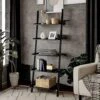 YSSOA 72 Inch Ladder Shelf, Solid Wood Bookcase, Wall Mount, 5 Tier Tall Bookshelf, Black 2 YSSOA 72 Inch Ladder Shelf, Solid Wood Bookcase, Wall Mount, 5 Tier Tall Bookshelf, Black -Amazon Store 51VihPoxRuL