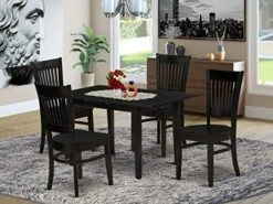 East West Furniture NOVA3-OAK-W 3 Piece Kitchen Table Set For Small Spaces Contains A Rectangle Dining Table With Butterfly Leaf And 2 Dining Room Chairs, 32x54 Inch, Oak -Amazon Store 51Vrgv9YMYL. AC
