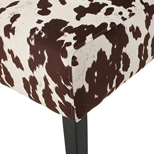 Christopher Knight Home Evelyn Contemporary Velvet Dining Chairs (Set Of 4), Milk Cow, Espresso 4 Christopher Knight Home Evelyn Contemporary Velvet Dining Chairs (Set Of 4), Milk Cow, Espresso - Image 2