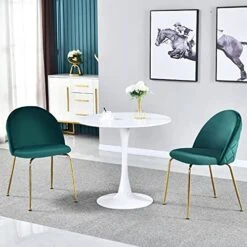 Modern Round Dining Table White 31.5" With Pedestal Base In Tulip Design, Mid-Century Leisure Table For Kitchen Dining Room & Living Room 9 Modern Round Dining Table White 31.5" With Pedestal Base In Tulip Design, Mid-Century Leisure Table For Kitchen Dining Room & Living Room -Amazon Store 51W3070dWuL