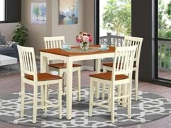 East West Furniture YAVN3-MAH-W Dining Set, 3-Piece 23 East West Furniture YAVN3-MAH-W Dining Set, 3-Piece -Amazon Store 51WCouc50OL. AC