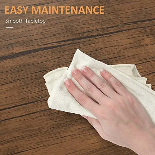 HOMCOM 5 Piece Dining Table Set For 4, Kitchen Table And Chairs For Breakfast Nook, Small Space, Apartment, Space Saving, Walnut Wood Color 8 HOMCOM 5 Piece Dining Table Set For 4, Kitchen Table And Chairs For Breakfast Nook, Small Space, Apartment, Space Saving, Walnut Wood Color - Image 6