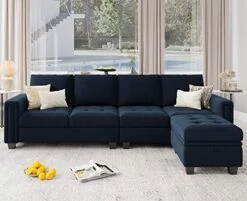 Belffin Velvet Reversible Sectional Sofa With Chasie Convertible Sectional Couch With Storage Ottoman L Shaped 4-seat Sectional Sofa Couch Green 15 Belffin Velvet Reversible Sectional Sofa With Chasie Convertible Sectional Couch With Storage Ottoman L Shaped 4-seat Sectional Sofa Couch Green -Amazon Store 51WT5ktyLL. AC