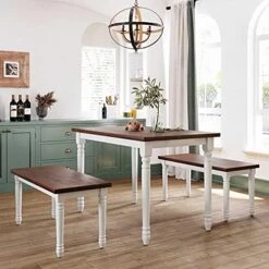 FRITHJILL Solid Wood Kitchen Dining Benches, Rectangular Entryway Bench, Bedroom Bench For End Of Bed -Amazon Store 51WUGfVqmXS. AC