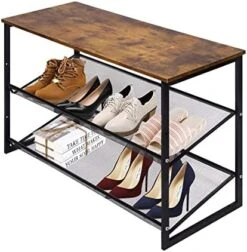 Garden 4 You 4-Tiers Shoe Storage Freestanding Organizer Modern 25.2 In Tilting Adjustable Shoe Rack, Stable, Durable For High Heels, Entryways, Hallways, Closets, Dormitory Rooms, Industrial, Brown 25 Garden 4 You 4-Tiers Shoe Storage Freestanding Organizer Modern 25.2 In Tilting Adjustable Shoe Rack, Stable, Durable For High Heels, Entryways, Hallways, Closets, Dormitory Rooms, Industrial, Brown -Amazon Store 51WZarjcVYL. AC
