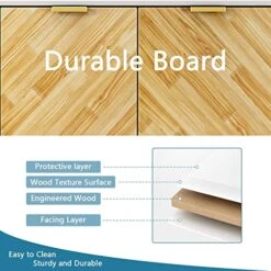 Modern Sideboard Buffet Cabinet, 55’’ Kitchen Buffet Storage Cabinet With Doors, White Sideboards And Buffets With Storage, Sideboards Storage Cabinet With Gold Metal Legs, Credenzas For Living Room 15 Modern Sideboard Buffet Cabinet, 55’’ Kitchen Buffet Storage Cabinet With Doors, White Sideboards And Buffets With Storage, Sideboards Storage Cabinet With Gold Metal Legs, Credenzas For Living Room -Amazon Store 51WacAhlVvL