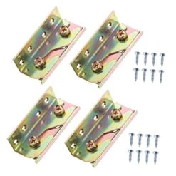 OSALADI 4 Pcs Bed Hinge Heavy Duty Bed Frame Bed Rail Fittings Non-Mortise Bed Bracket Frame Holder Stand Headboard Brackets Bed Rail Brackets Non- Mortise Bed Bracket Bed Frame Bracket