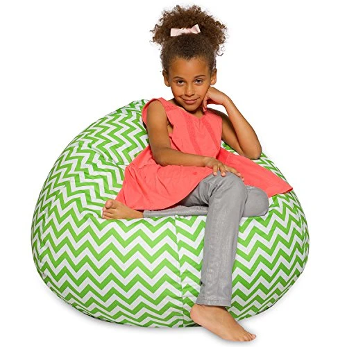 Posh Creations Large Bean Bag Soft Cozy Animal Chair For Bedrooms, Kids Lounger, Large-24 Inch, Chevron Green And White (sdfds) 3 Posh Creations Large Bean Bag Soft Cozy Animal Chair For Bedrooms, Kids Lounger, Large-24 Inch, Chevron Green And White (sdfds)