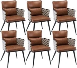 BFZ Mid-Century Modern Dining Chairs Set Of 4, Handmade Woven Kitchen Chairs, Suede Fabric Dining Chairs With Metal Legs For Kitchen, Dining Room, Living Room 26 BFZ Mid-Century Modern Dining Chairs Set Of 4, Handmade Woven Kitchen Chairs, Suede Fabric Dining Chairs With Metal Legs For Kitchen, Dining Room, Living Room -Amazon Store 51WwMRc0fuL. AC