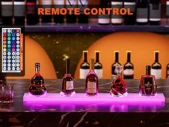 Oarlike LED Liquor Bottle Display Shelf 32 Inch Acrylic Lighted Bar Shelf With RF Remote Controller For Home Commercial Bar Floating Wall Mounted Display Shelves¡ 13 Oarlike LED Liquor Bottle Display Shelf 32 Inch Acrylic Lighted Bar Shelf With RF Remote Controller For Home Commercial Bar Floating Wall Mounted Display Shelves¡ -Amazon Store 51X63KVhlDL