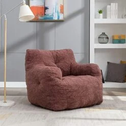 Soft Tufted Bean Bag Chairs For Adults, Medium Teddy Fabric Bean Bags With Arms, Ivory 19 Soft Tufted Bean Bag Chairs For Adults, Medium Teddy Fabric Bean Bags With Arms, Ivory -Amazon Store 51X7uIstr L. AC