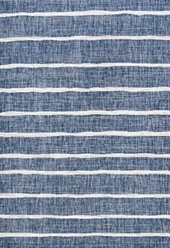JONATHAN Y SMB125C-8 Colonia Berber Stripe Indoor Outdoor Area-Rug Bohemian Contemporary Easy-Cleaning Bedroom Kitchen Backyard Patio Non Shedding, 8 X 10, Blue/Ivory -Amazon Store 51XBRwigrBS