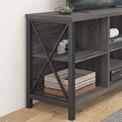 IBF Industrial Entertainment Center, Rustic Farmhouse Wood And Metal TV Stand For 55 Inch TV, Modern Television Stands Table With Media Console Storage For Living Room Bedroom, Dark Gray Oak, 47 Inch 14 IBF Industrial Entertainment Center, Rustic Farmhouse Wood And Metal TV Stand For 55 Inch TV, Modern Television Stands Table With Media Console Storage For Living Room Bedroom, Dark Gray Oak, 47 Inch -Amazon Store 51XVVpUcT7L