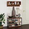 Zaboro Home Coat Rack Shoe Bench Set, Entryway Bench With Coat Rack 5 In 1 Design Shoe Rack Bench With Hooks And Storage Shelf For Entryway, Hallway, Bedroom, Oak 2 Zaboro Home Coat Rack Shoe Bench Set, Entryway Bench With Coat Rack 5 In 1 Design Shoe Rack Bench With Hooks And Storage Shelf For Entryway, Hallway, Bedroom, Oak -Amazon Store 51XXrWEsLhL