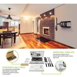 Kanto Full Motion Flat Panel TV Mount, Black (PX600) -Amazon Store 51XarNMh5tL