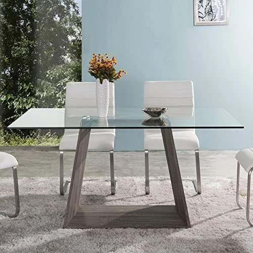 Armen Living Bravo Contemporary Dining Table, 39X63X30, Multicolor 4 Armen Living Bravo Contemporary Dining Table, 39X63X30, Multicolor - Image 2