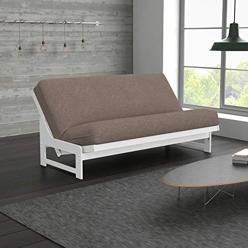 Nirvana Futons Nico Urban Loft Linen Series Sleeper Sofa Collection Full Size White Armless Arden Futon Frame, Storage Drawers, Mattress And Umax Khaki Futon Cover Set 4 Nirvana Futons Nico Urban Loft Linen Series Sleeper Sofa Collection Full Size White Armless Arden Futon Frame, Storage Drawers, Mattress And Umax Khaki Futon Cover Set - Image 2