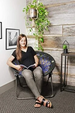 Zenithen Limited Indigo Bunjo Bungee Dish Chair For Dorms, Living Rooms, And Bedrooms (Pack Of 1, Indigo) -Amazon Store 51Xqoh6a9FL