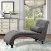 ALISH Chaise Lounge Indoor Upholstered Chaise Lounge Chair Modern Recliner Sofa Sleeper Sofa For Living Room, Bedroom Gray -Amazon Store 51Y5KPLXohL