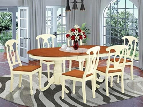 EAST WEST FURNITURE 9 Pc Dining Room Set-Dining Table With 8 Wooden Dining Chairs 13 EAST WEST FURNITURE 9 Pc Dining Room Set-Dining Table With 8 Wooden Dining Chairs - Image 11