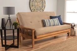 Kodiak Furniture Monterey Futon Set, No Drawers, With Butternut Base And Suede Peat Mattress