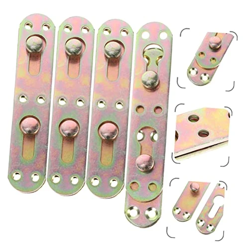 VARAKA 4pcs Bed Hinge Headboard Brackets Bed Rail Fasteners Bed Rail Mounting Brackets Bed Railing L Brackets Heavy Duty Access 7 VARAKA 4pcs Bed Hinge Headboard Brackets Bed Rail Fasteners Bed Rail Mounting Brackets Bed Railing L Brackets Heavy Duty Access - Image 5
