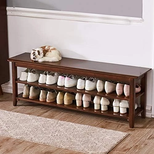 OGCAU Shoe Bench Entryway With Storage Bench For Bedroom, Ottoman, 2 Tier, Shoe Rack Organizer For Door, Good Load Bearing, Ideal For Entryway Hallway Living Room And Corridor(Natural 23.6") 14 OGCAU Shoe Bench Entryway With Storage Bench For Bedroom, Ottoman, 2 Tier, Shoe Rack Organizer For Door, Good Load Bearing, Ideal For Entryway Hallway Living Room And Corridor(Natural 23.6") - Image 12