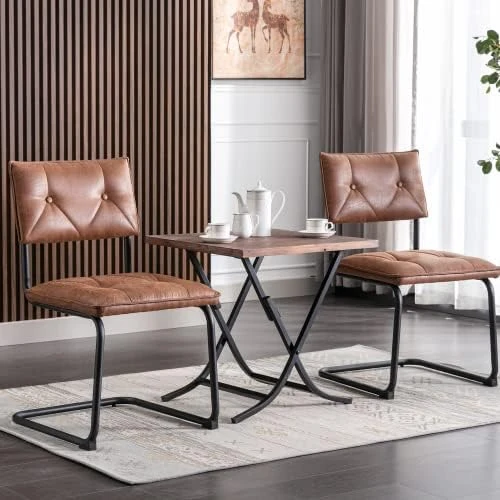 BV Dining Chair Set Of 2, Vintage Suede Mid Century Dining Chair, Suede Fabric Chairs With Metal Chrome Legs For Kitchen, Dining Room, Living Room 8 BV Dining Chair Set Of 2, Vintage Suede Mid Century Dining Chair, Suede Fabric Chairs With Metal Chrome Legs For Kitchen, Dining Room, Living Room - Image 6