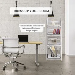 Babion Ladder Shelf, 4-Tier Ladder Bookshelf, White Bookcase With Shelves, Storage Rack Plant Stand For Home, Bedroom, Bathroom,Office, 16 X 14 X 46 Inch, Industrial Style, Wood Frame 9 Babion Ladder Shelf, 4-Tier Ladder Bookshelf, White Bookcase With Shelves, Storage Rack Plant Stand For Home, Bedroom, Bathroom,Office, 16 X 14 X 46 Inch, Industrial Style, Wood Frame -Amazon Store 51ZADtGO3RL 1