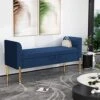 ALISH Storage Bench,Upholstered Storage Ottoman Bench,Modern Bed Bench Entryway Bench With Gold Legs For Bedroom Living Room Blue 2 ALISH Storage Bench,Upholstered Storage Ottoman Bench,Modern Bed Bench Entryway Bench With Gold Legs For Bedroom Living Room Blue -Amazon Store 51ZIf6pxyYL