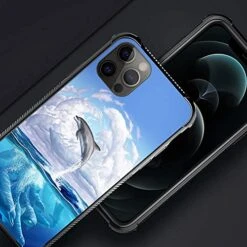 DJSOK Case Compatible Case IPhone 13 Pro Max, HSK Jumping Dolphin IPhone 13 Pro Max Cases 4 Corners Protective Shockproof Soft TPU Bumper Slim Pattern Design Back Case, IPhone 13 Pro Max（6.7 Inch） -Amazon Store 51ZSRB0jCuL