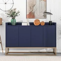 LZ LEISURE ZONE Console Table With Bottom Shelf, Buffet Sideboard Farmhouse Wood Storage Cabinet For Living Room (Antique Navy, 42“L) 27 LZ LEISURE ZONE Console Table With Bottom Shelf, Buffet Sideboard Farmhouse Wood Storage Cabinet For Living Room (Antique Navy, 42“L) -Amazon Store 51ZSWNFvxsL. AC