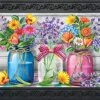 Briarwood Lane Spring Floral Jars Rustic Doormat Indoor Outdoor 30" X 18" -Amazon Store 51Zbwhob5yL