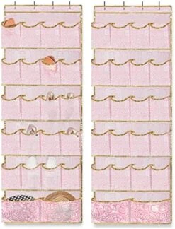 DAMAHOME Over Door Shoe Organizer - 2 Pack Hanging Shoe Rack 22 Large Pockets,Shoe Organizer For Closet,4 Metal Hooks,Shoe Holder Shoe Rack For Door Baby Shoe Organizer Size 67" X 23" (White Marble) -Amazon Store 51Zq1duWSdL. AC