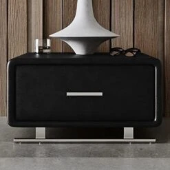 Zuri Vetro Accent Chest In Black Leatherette With Six Soft-Close Drawers 17 Zuri Vetro Accent Chest In Black Leatherette With Six Soft-Close Drawers -Amazon Store 51a 5kPF1IL. AC