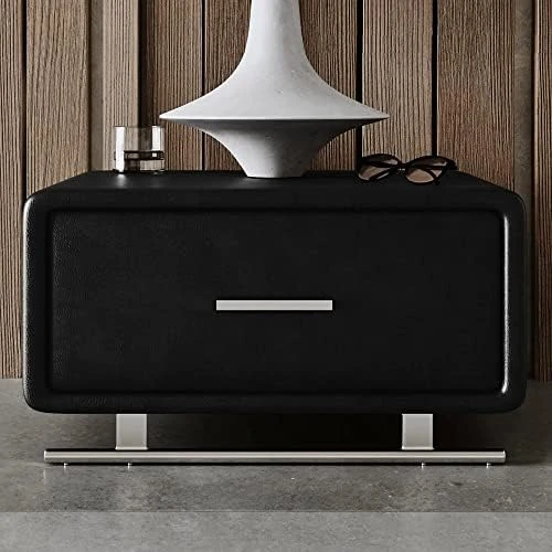 Zuri Vetro Accent Chest In Black Leatherette With Six Soft-Close Drawers 9 Zuri Vetro Accent Chest In Black Leatherette With Six Soft-Close Drawers - Image 7