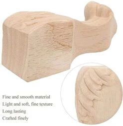 VOIV 4PCS Solid Wood Furniture Legs Wood Carved Sofa Couch Chair Ottoman Loveseat Table Cabinet Furniture Wood Legs Wood Unfinished Carved Feet(15 * 6cm) -Amazon Store 51aCq8t0kdS