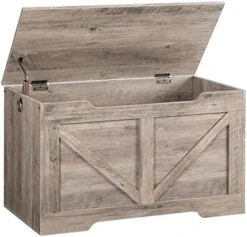 HOOBRO Storage Chest, Retro Toy Box Organizer With U-Shaped Cut-Out Pull, Storage Bench, Safety Hinge, Sturdy Toy Chest, Wooden, Supports 220 Lb, Easy Assembly, Greige BG771CW01 18 HOOBRO Storage Chest, Retro Toy Box Organizer With U-Shaped Cut-Out Pull, Storage Bench, Safety Hinge, Sturdy Toy Chest, Wooden, Supports 220 Lb, Easy Assembly, Greige BG771CW01 -Amazon Store 51aJdcNGUZL. AC